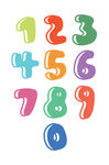 糖果色阿拉伯数字