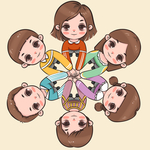 小朋友手牵手做游戏免抠元素