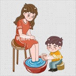 孝心免抠设计元素