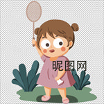 运动手绘人物免抠元素