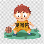 运动手绘人物免抠元素