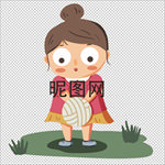 运动手绘人物免抠元素