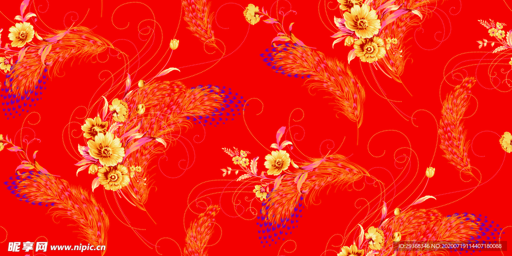 凤凰羽毛花