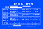 “门前五包”责任牌