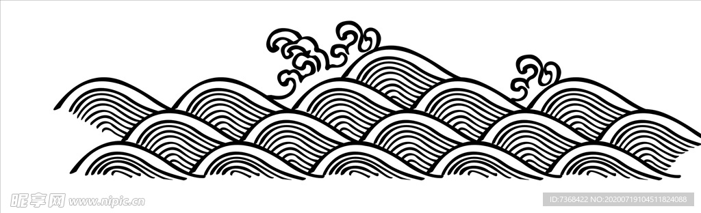 中式 海浪