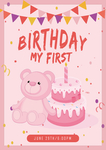 女宝宝生日海报