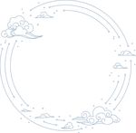 中式祥云线性框
