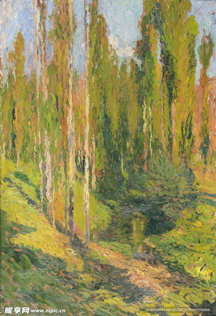 印象派田园风景油画