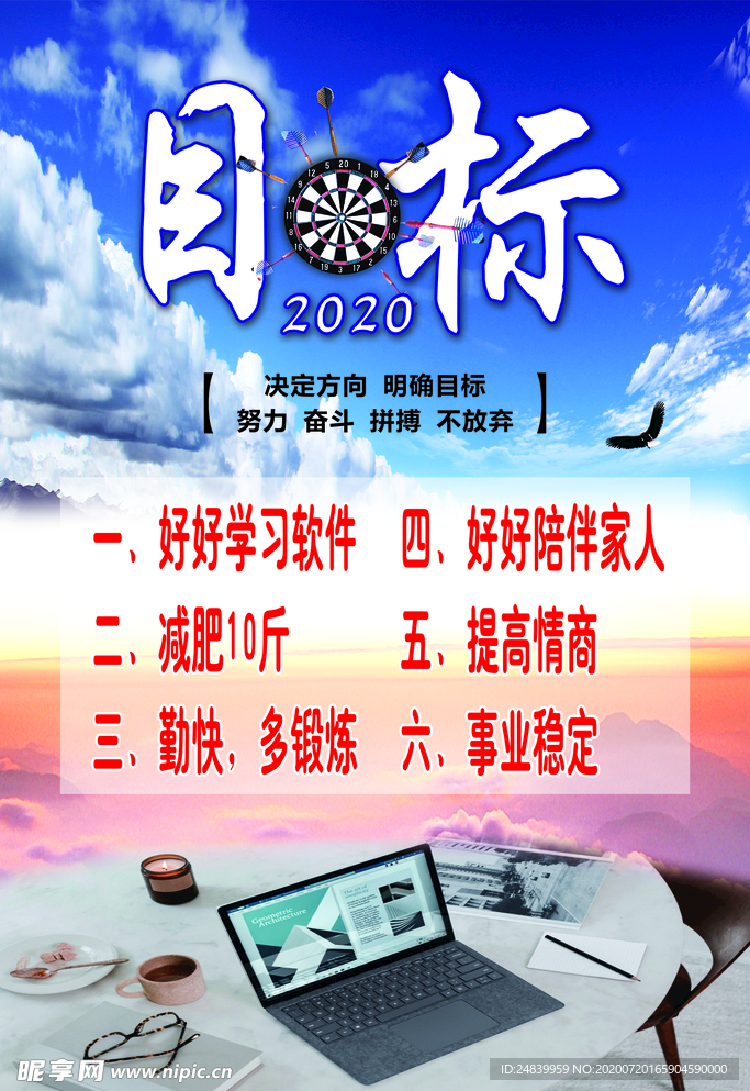 目标，2020年目标