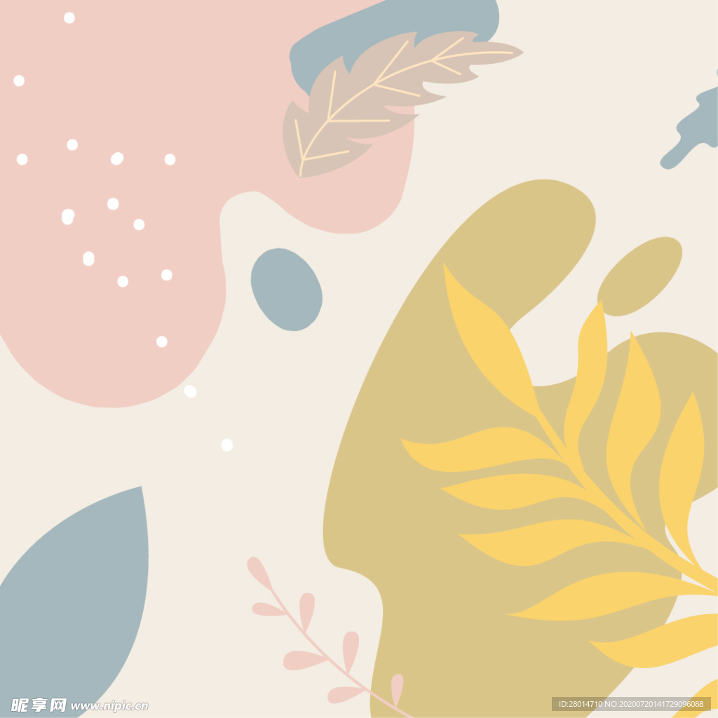 手绘叶子