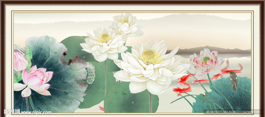 国画 荷花