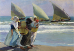 海岸风景古典油画