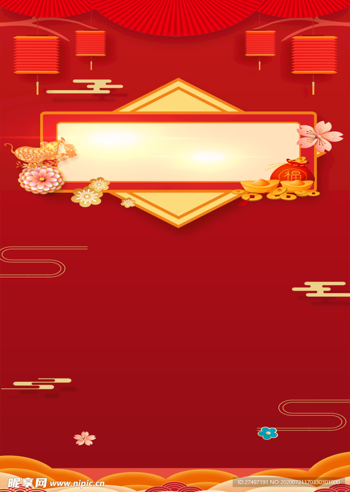 红色背景