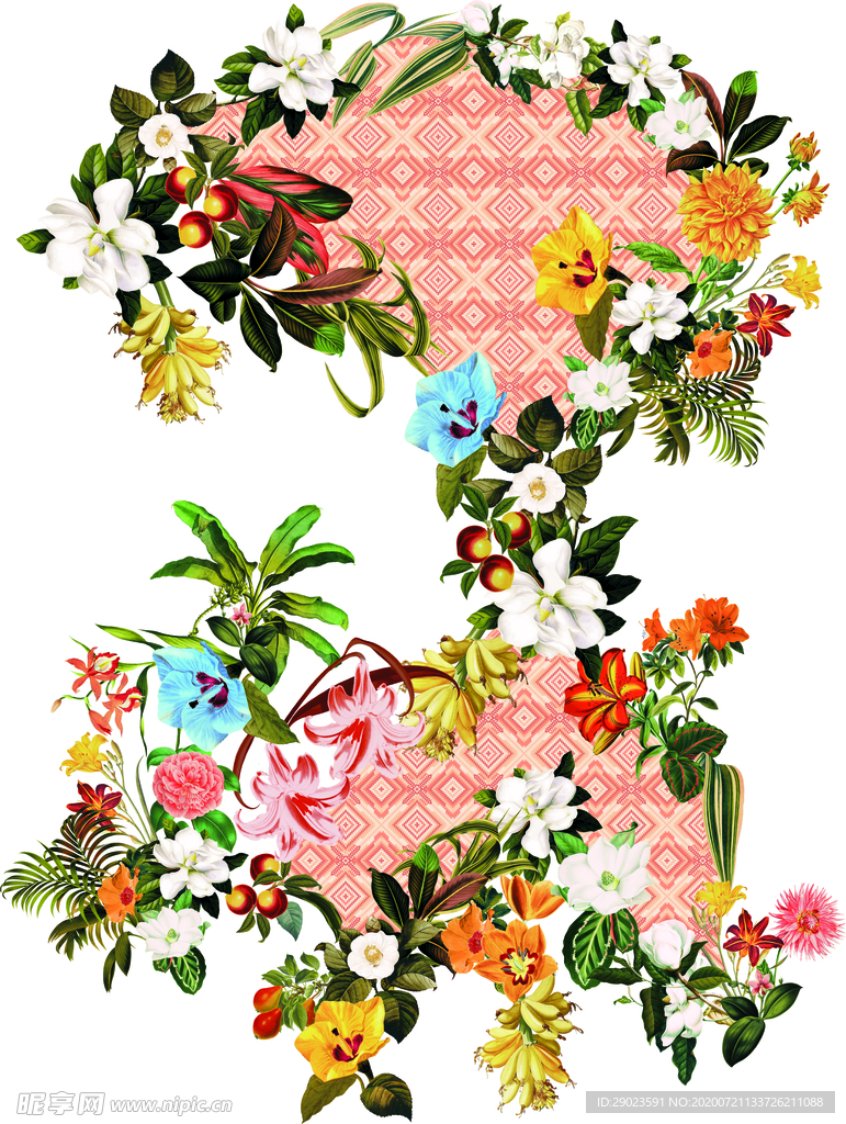 方巾花