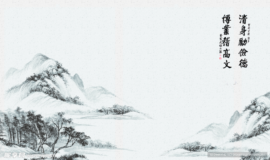 山水画 水墨山水画 意境山水画