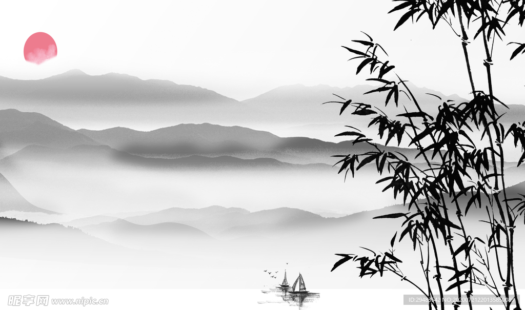 山水画 水墨山水画 意境山水画