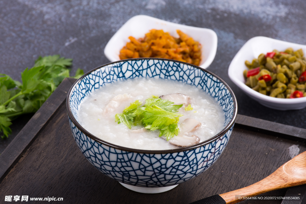 香菇粥美食食材食物背景素材