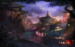 中国风大气插画场景图片