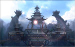 中国风大气插画场景图片