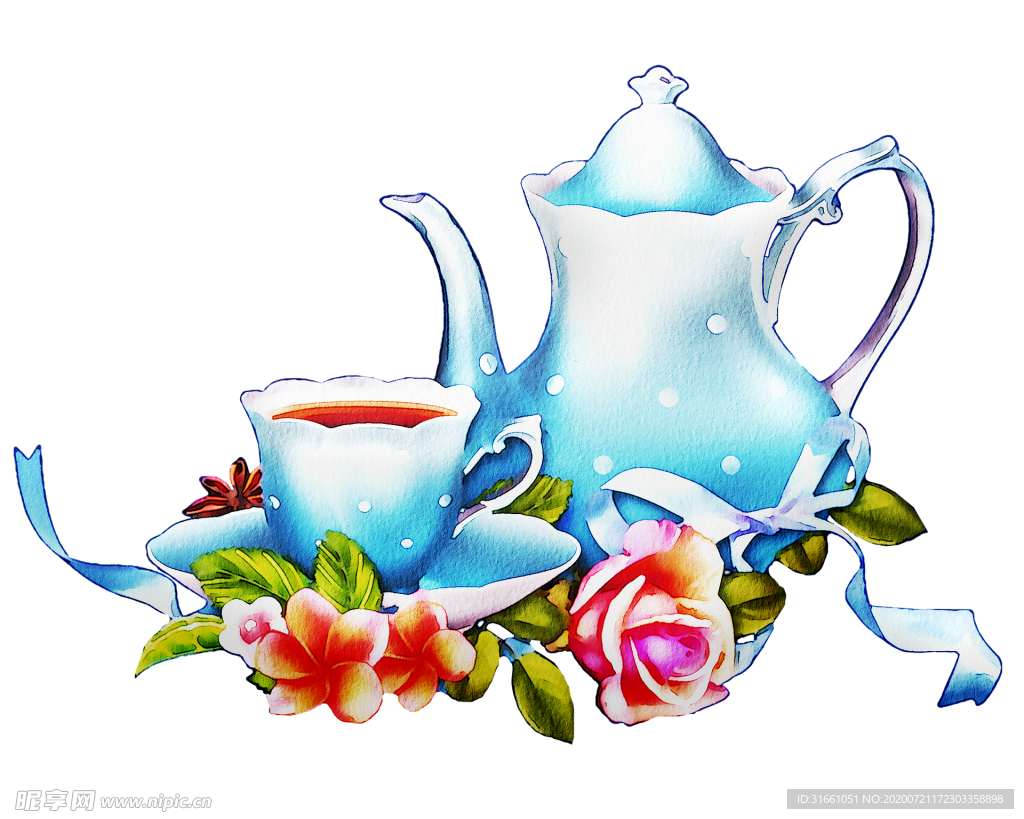 茶壶水彩