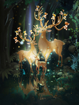 梦幻麋鹿装饰画