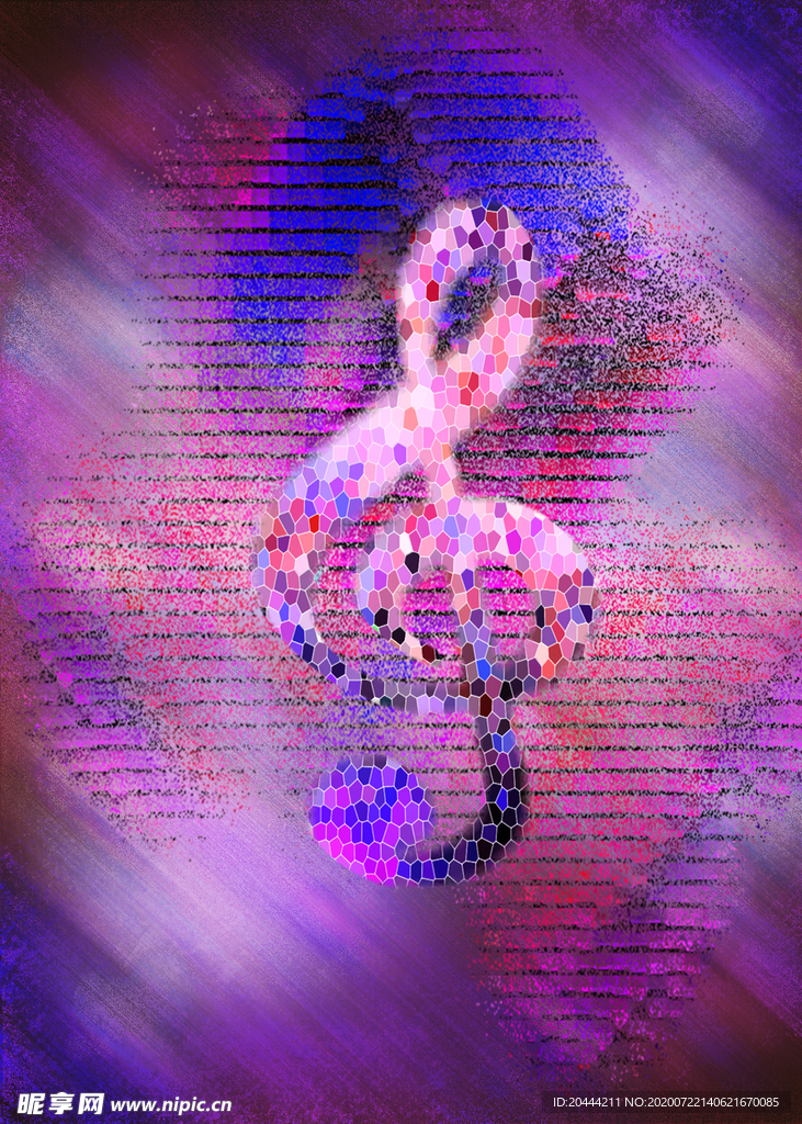 音符背景海报合成