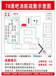 酒吧消防疏散图