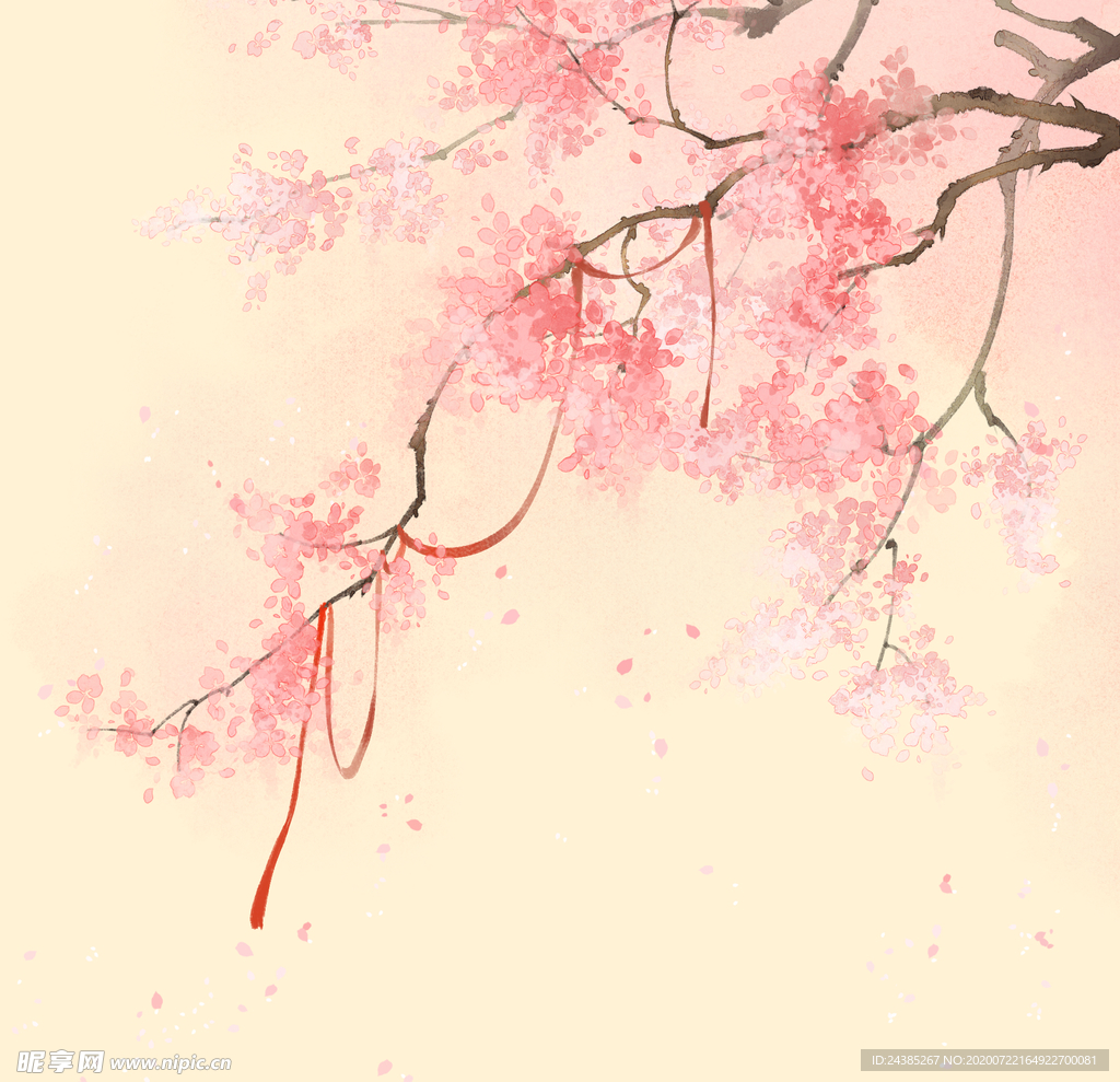手绘古风花卉
