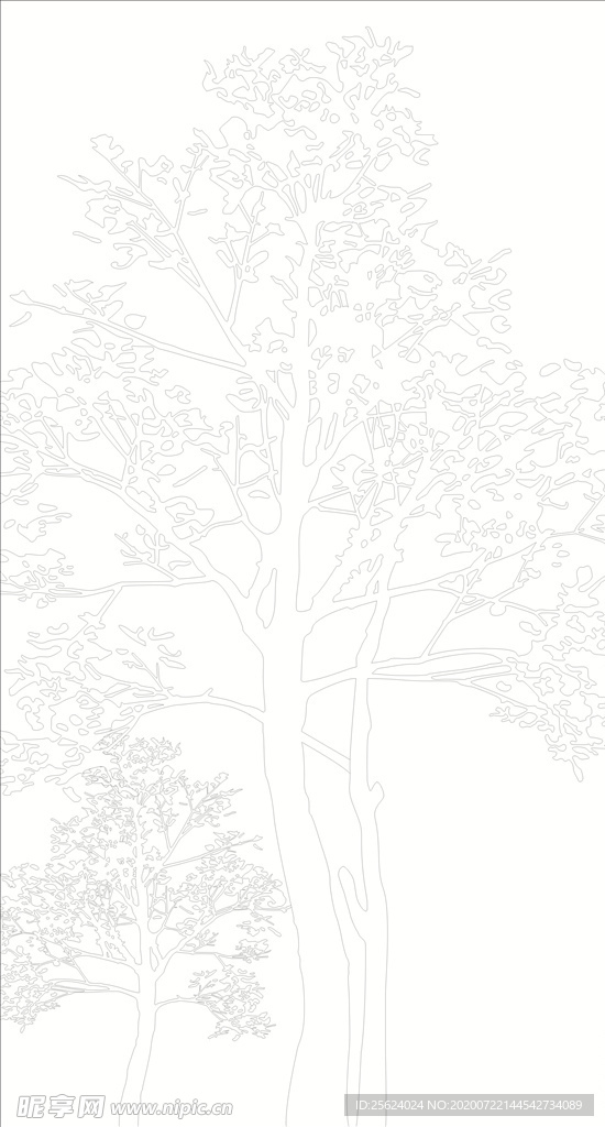 树  艺术玻璃 矢量图