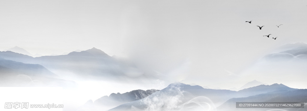 中国风背景 山水 水墨画