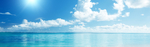 海浪天空蓝色清新背景素材
