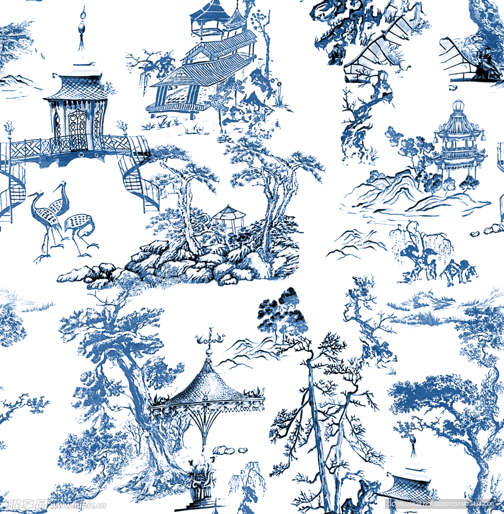 水墨建筑画