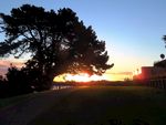 新西兰海滨夕阳风光