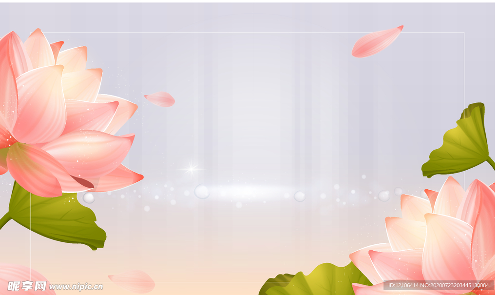 创意唯美莲花背景