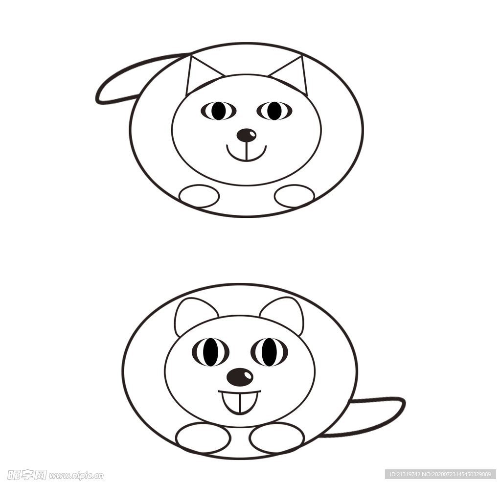 猫线条画