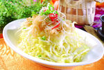 菜心拌海蜇