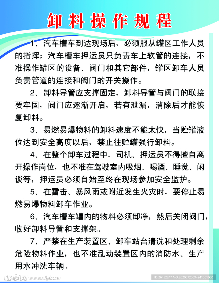 卸料操作规程