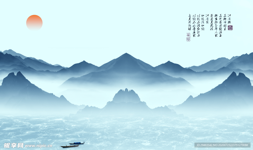 山水画 水墨山水画 意境山水画