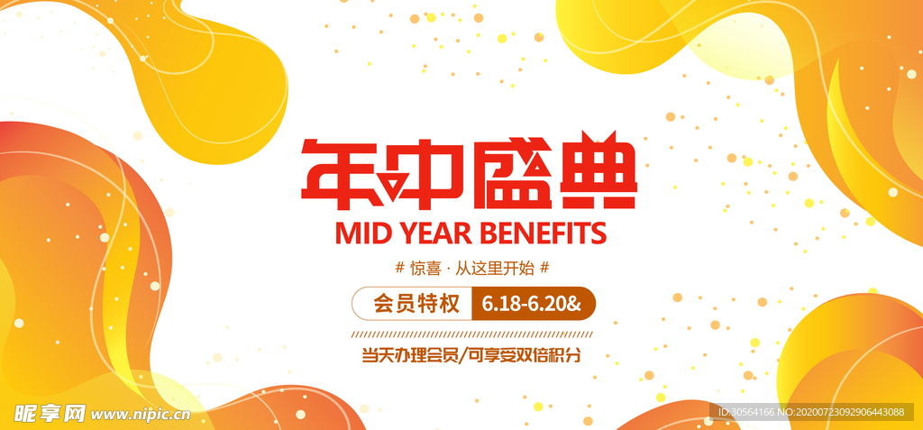 年中盛典促销活动年末展板素材