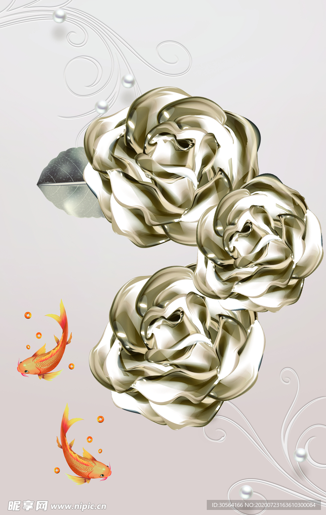 玫瑰金色烫金古风国风背景素材