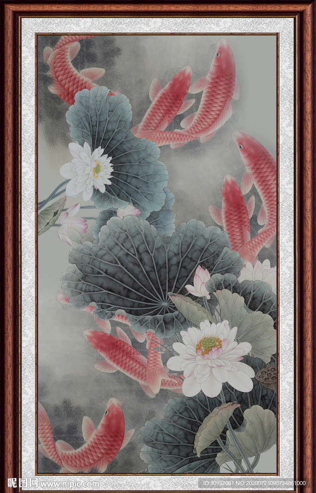 水墨画荷花