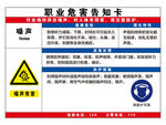 职业危险告知卡噪声