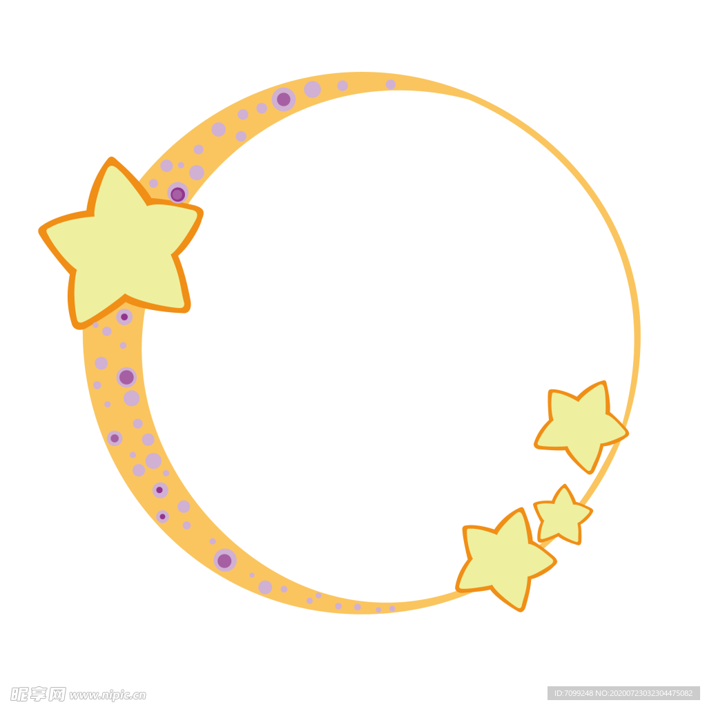 卡通星星边框