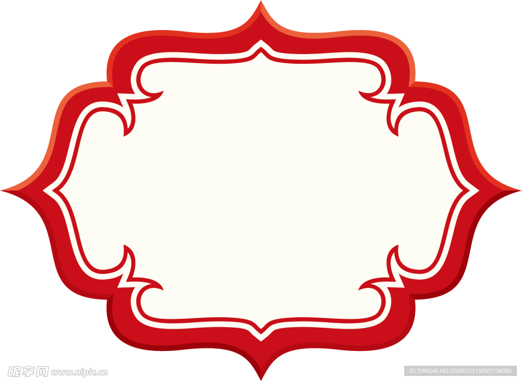 中国风花纹花边边框素材