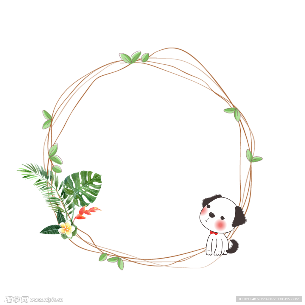 中国风花纹花边边框素材