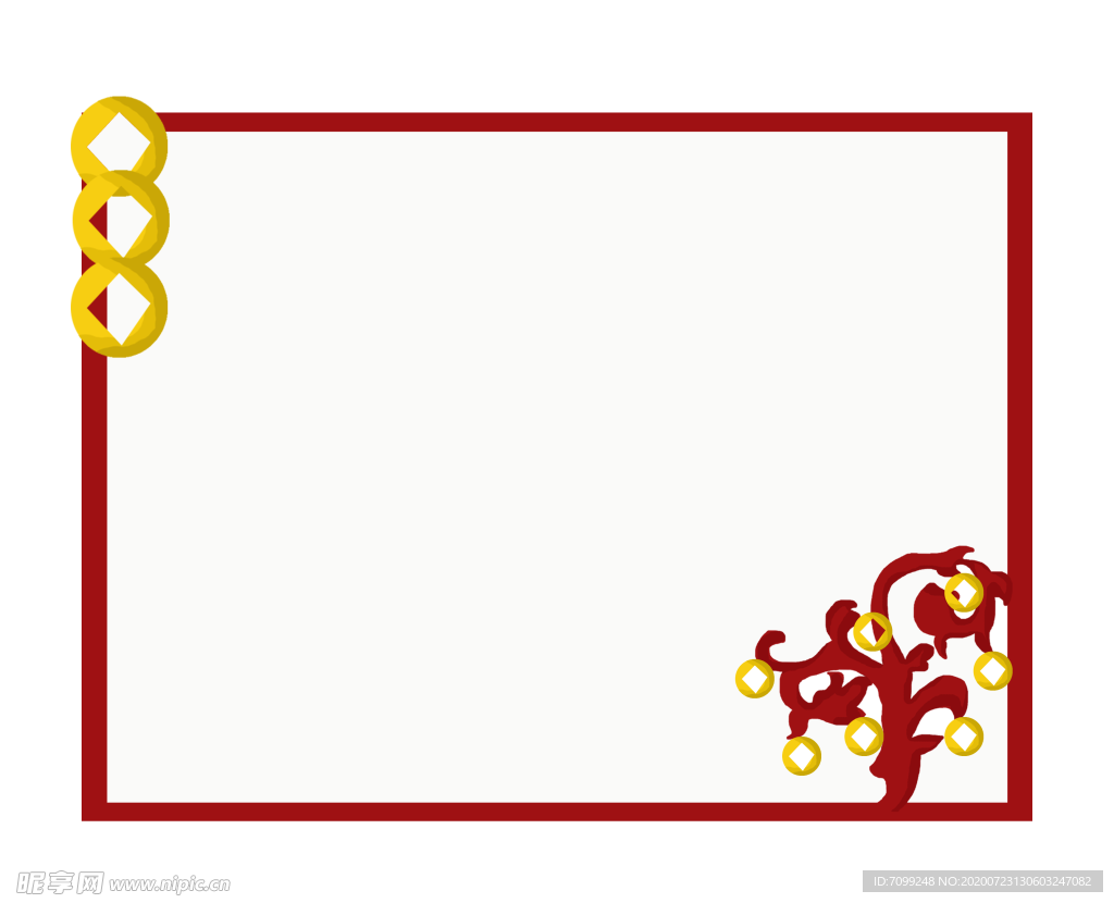 中国风花纹花边边框素材