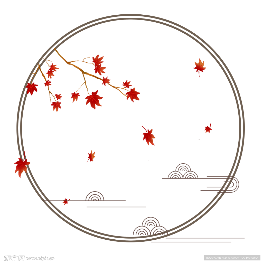中国风花纹花边边框素材