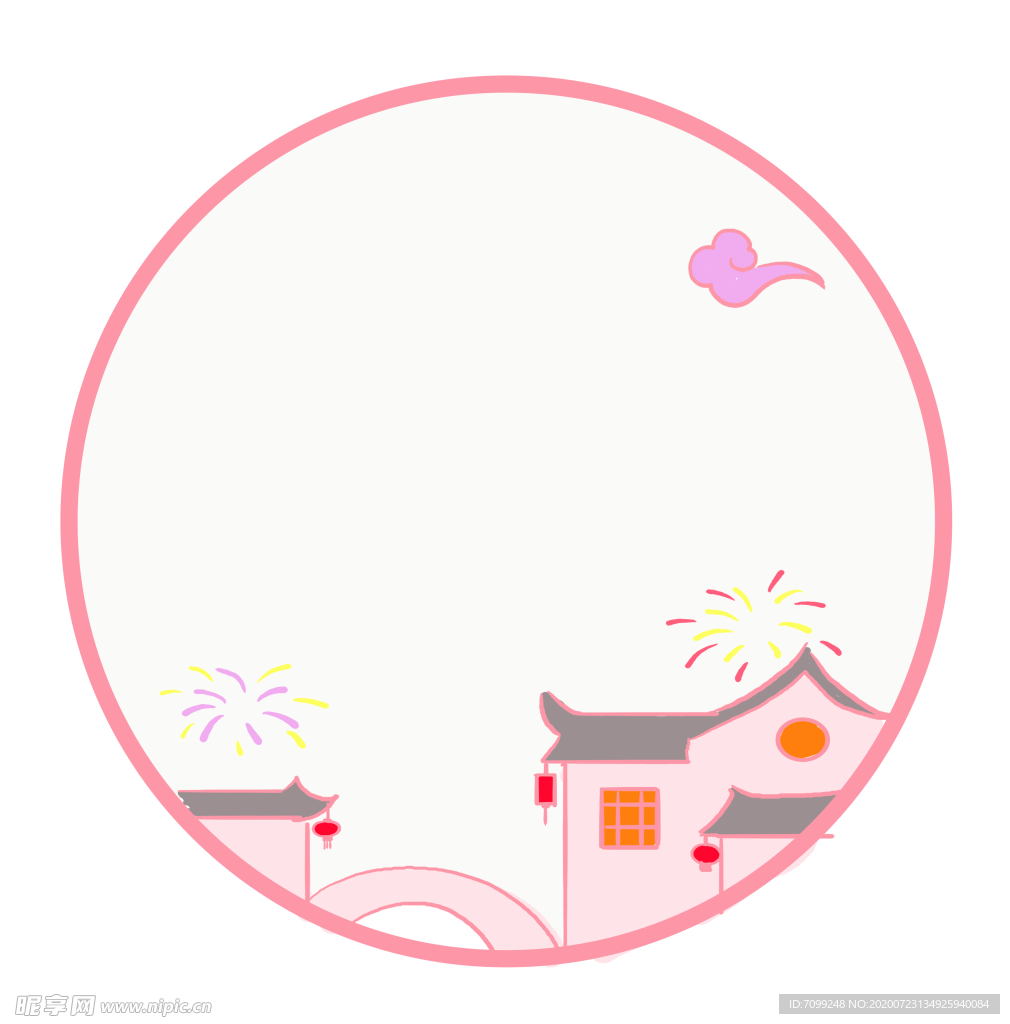 中国风边框 金色 中国红 中国