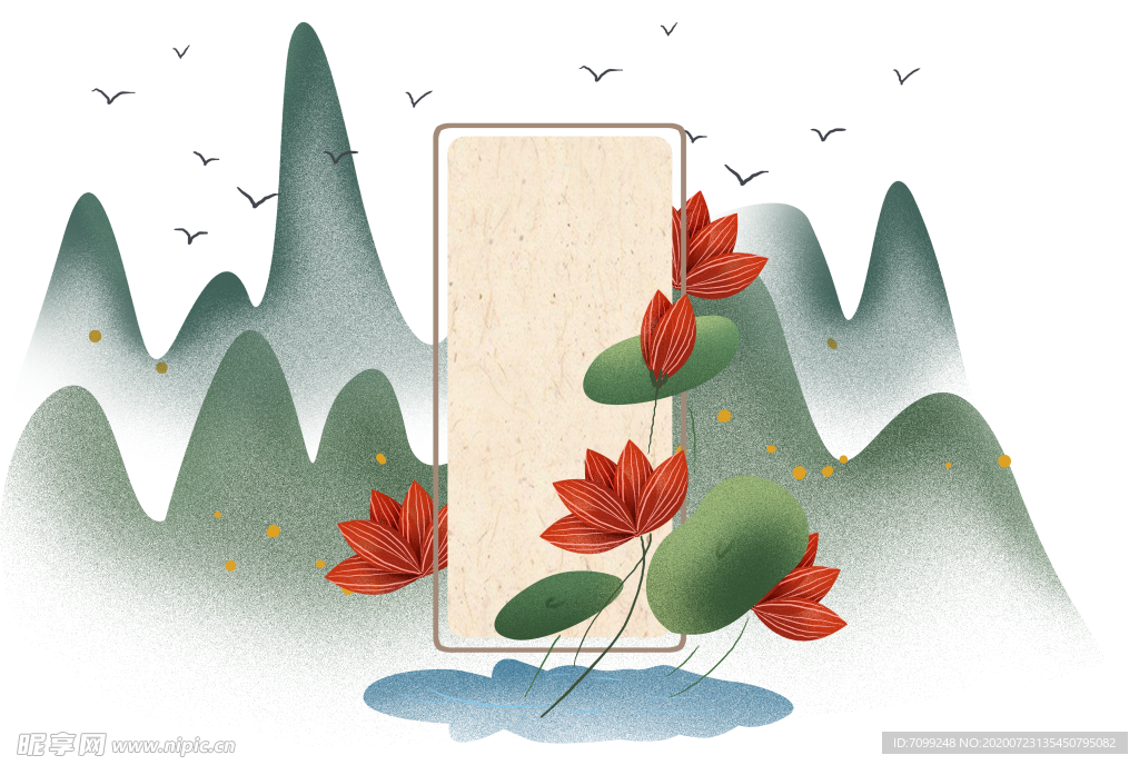 中国风花纹