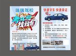 卡通驾校招生宣传单